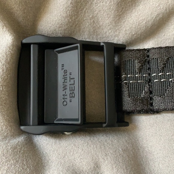 Off-White Black Industrial Long Logo Webbing Belt - Picture 3 of 10